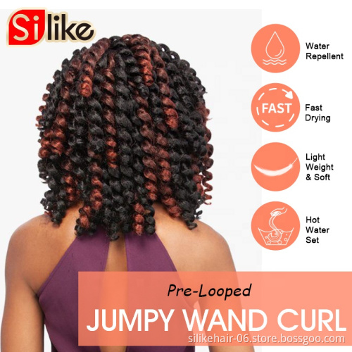 Jumpy Wand Curl Jamaican Bounce bug  bundles 8'' 22strands Synthetic spring Braiding Hair Extension Crochet twist HairFor Woman